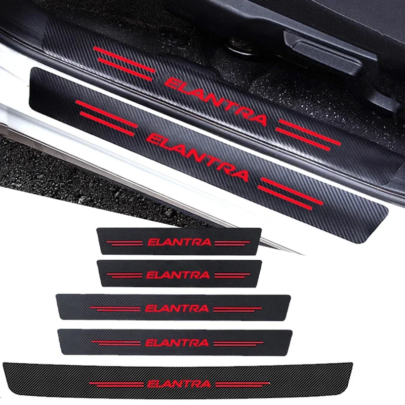 Crepe Pan Carbon - Stiker pelindung ambang pintu depan belakang