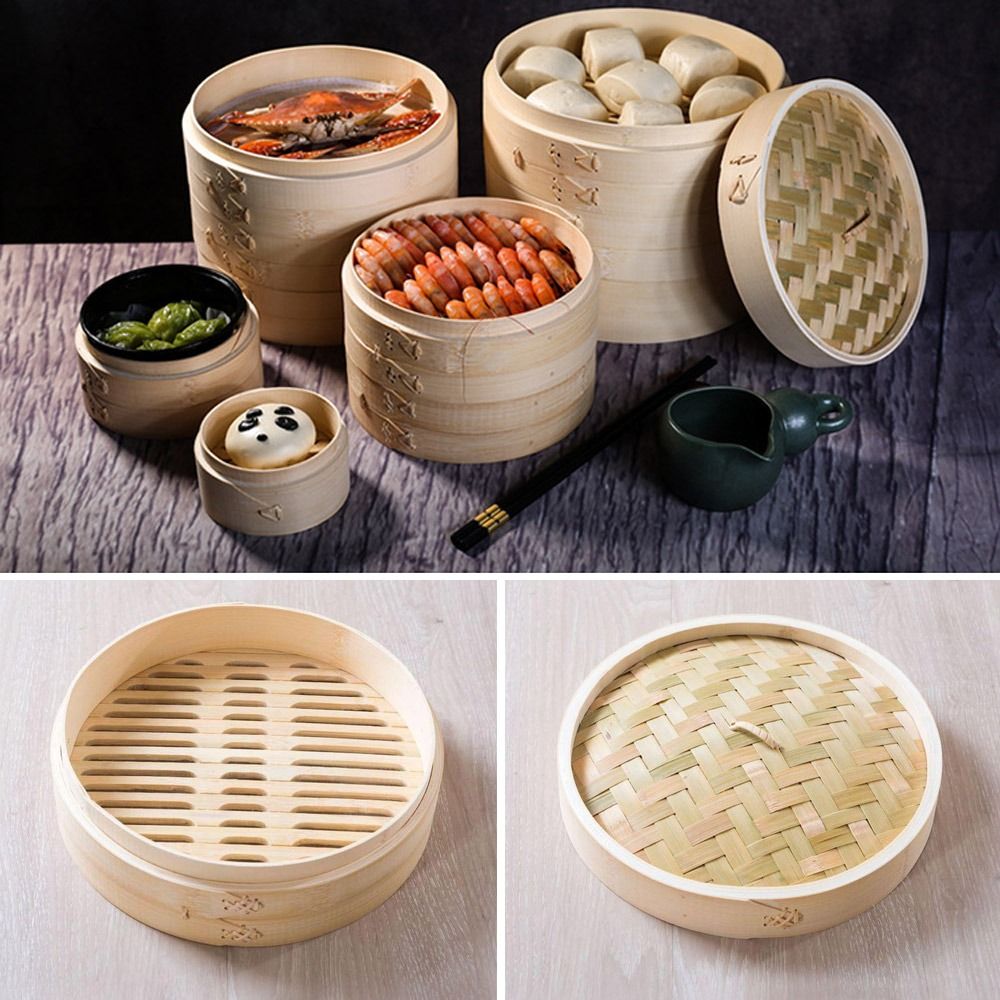Keranjang kukus bambu dengan t - Bao Steamer Bamboo ulasan dan harga